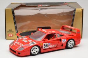 Ferrari F40 #56 Pilot Czerwony 1987 Bburago 1:18 3332-P2 Metal — zdjęcie 8 z 8