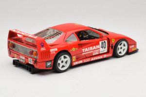 Ferrari F40 #40 T. Ohta / A. Reid Taisan Czerwony 1987 Bburago 1:18 3022-T1 Metal — zdjęcie 3 z 8