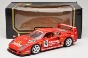 Ferrari F40 #40 T. Ohta / A. Reid Taisan Czerwony 1987 Bburago 1:18 3022-T1 Metal — zdjęcie 8 z 8