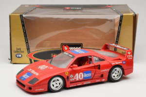 Ferrari F40 #40 the0123 Czerwony 1987 Bburago 1:18 3332-P5 Metal — zdjęcie 8 z 8