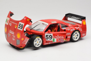 Ferrari F40 LM Unisys #59 Ota / P. Nappi / R. Donovan 24 Hours of Le Mans 1996 Bburago 1:18 3032-U1 Metal — zdjęcie 2 z 8
