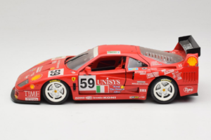 Ferrari F40 LM Unisys #59 Ota / P. Nappi / R. Donovan 24 Hours of Le Mans 1996 Bburago 1:18 3032-U1 Metal — zdjęcie 4 z 8