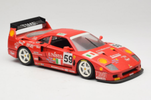 Ferrari F40 LM Unisys #59 Ota / P. Nappi / R. Donovan 24 Hours of Le Mans 1996 Bburago 1:18 3032-U1 Metal — zdjęcie 6 z 8