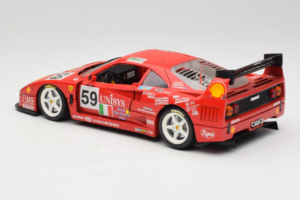 Ferrari F40 LM Unisys #59 Ota / P. Nappi / R. Donovan 24 Hours of Le Mans 1996 Bburago 1:18 3032-U1 Metal — zdjęcie 7 z 8
