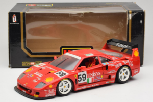Ferrari F40 LM Unisys #59 Ota / P. Nappi / R. Donovan 24 Hours of Le Mans 1996 Bburago 1:18 3032-U1 Metal — zdjęcie 8 z 8