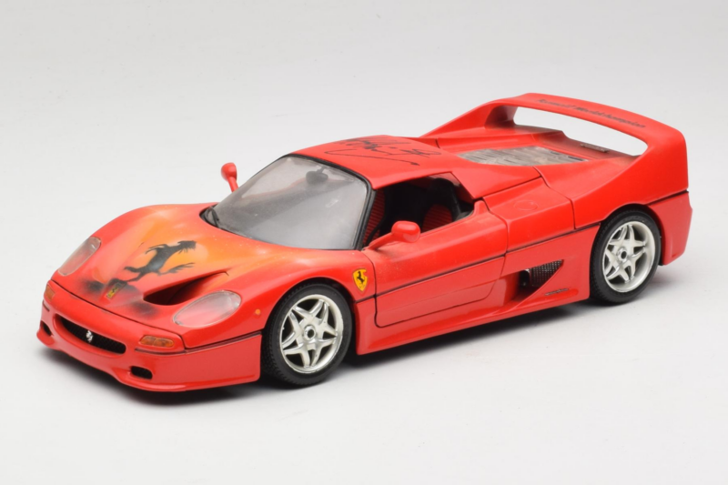 Ferrari F50 Braccio & Gotz M. Schumacher Edycja z Autografem Bburago 1:18 MS Metal