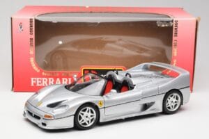 Ferrari F50 Kabriolet Srebrny Bburago 1:18 3372 Metal — zdjęcie 8 z 8