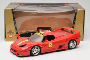 Ferrari F50 Coupe #6 Czerwony z Flagą Włoską Bburago 1:18 3382-P1 Metal — zdjęcie 8 z 8