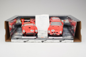 Ferrari Gift Set 250 Testa Rossa & 250 GTO Czerwony Bburago 1:18 GC002 Metal