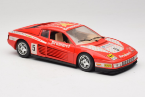 Ferrari Testarossa Brummel #5 Czerwony 1984 Bburago 1:18 3004-P1 Metal — zdjęcie 6 z 8