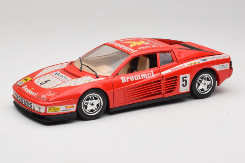 Ferrari Testarossa Brummel #5 Czerwony 1984 Bburago 1:18 3004-P1 Metal