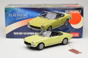Fiat 124 Spider BS1 Żółty Sun Star 1:18 4921 Metal — zdjęcie 8 z 8