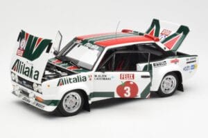 Fiat 131 Abarth #3 M. Alen / I. Kivimaki Winner Rally 1000 Lakes 1980 Kyosho 1:18 08376H Metal — zdjęcie 2 z 8