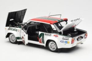 Fiat 131 Abarth #3 M. Alen / I. Kivimaki Winner Rally 1000 Lakes 1980 Kyosho 1:18 08376H Metal — zdjęcie 5 z 8