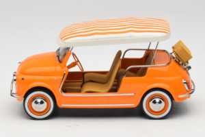 Fiat 500 Jolly Pomarańczowy Norev 1:18 187791 Metal — zdjęcie 3 z 6