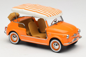 Fiat 500 Jolly Pomarańczowy Norev 1:18 187791 Metal — zdjęcie 4 z 6