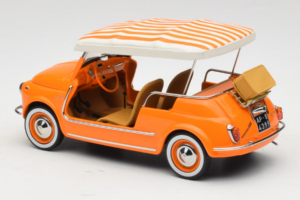 Fiat 500 Jolly Pomarańczowy Norev 1:18 187791 Metal — zdjęcie 5 z 6