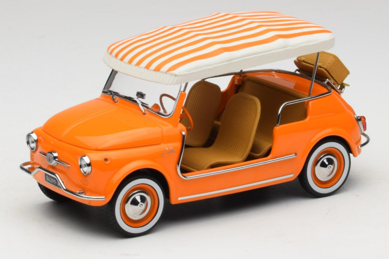 Fiat 500 Jolly Pomarańczowy Norev 1:18 187791 Metal