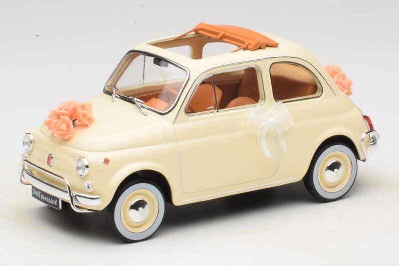 Fiat 500 L Kość Słoniowa Wedding Gift Norev 1:18 187780 Metal