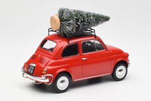 Fiat 500 L Czerwony Christmas Norev 1:18 187779 Metal — zdjęcie 2 z 6