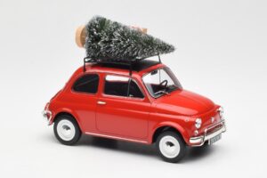 Fiat 500 L Czerwony Christmas Norev 1:18 187779 Metal — zdjęcie 4 z 6