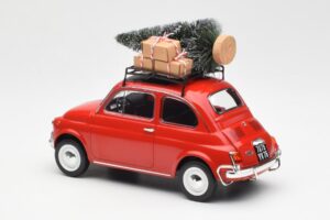 Fiat 500 L Czerwony Christmas Norev 1:18 187779 Metal — zdjęcie 5 z 6