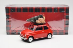 Fiat 500 L Czerwony Christmas Norev 1:18 187779 Metal — zdjęcie 6 z 6