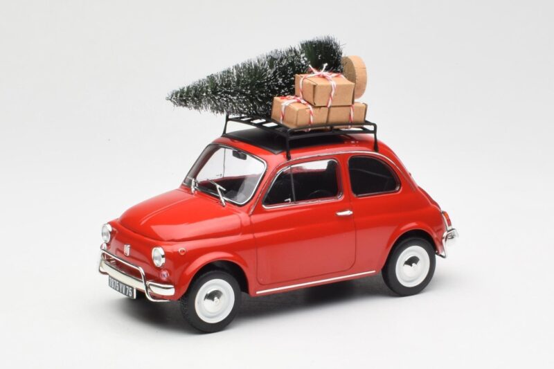 Fiat 500 L Czerwony Christmas Norev 1:18 187779 Metal