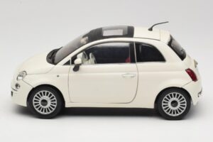 Fiat 500 Biały Mondo Motors 1:18 500291 Metal — zdjęcie 4 z 8