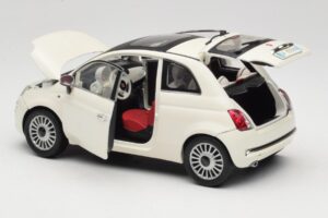 Fiat 500 Biały Mondo Motors 1:18 500291 Metal — zdjęcie 5 z 8