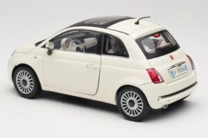 Fiat 500 Biały Mondo Motors 1:18 500291 Metal — zdjęcie 7 z 8