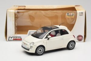 Fiat 500 Biały Mondo Motors 1:18 500291 Metal — zdjęcie 8 z 8