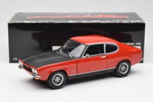 Ford Capri Mk1 2600 RS Czerwono-Czarny Minichamps 1:18 180089071 Metal — zdjęcie 8 z 8