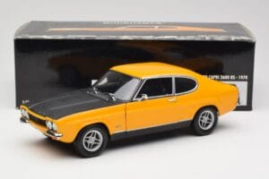 Ford Capri 2600 RS Signal Żółty Z Czarnym Minichamps 1:18 180089070 Metal — zdjęcie 8 z 8