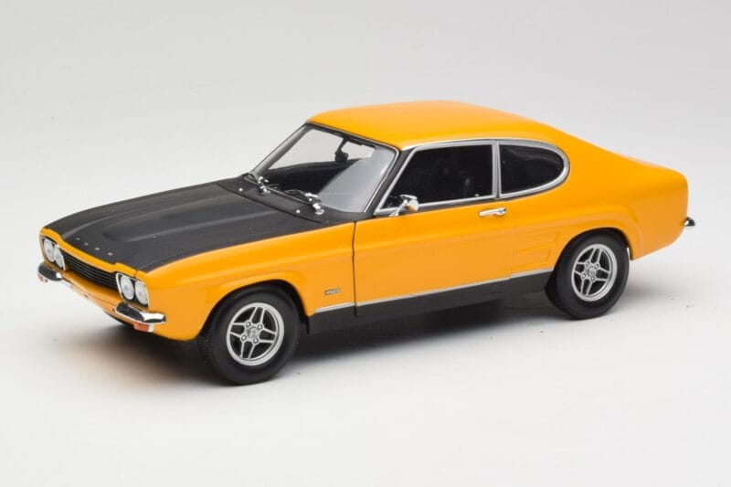 Ford Capri 2600 RS Signal Żółty Z Czarnym Minichamps 1:18 180089070 Metal