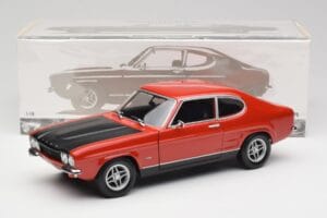 Ford Capri Mk1 RS 2600 Czerwony i Czarny Minichamps 1:18 150089076 Metal — zdjęcie 8 z 8