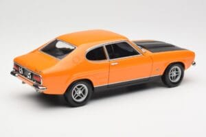 Ford Capri Mk1 RS 2600 Signal Orange Czarny Minichamps 1:18 150089077 Metal — zdjęcie 3 z 8