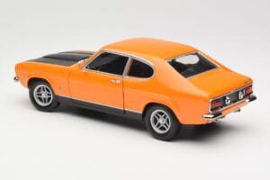 Ford Capri Mk1 RS 2600 Signal Orange Czarny Minichamps 1:18 150089077 Metal — zdjęcie 7 z 8