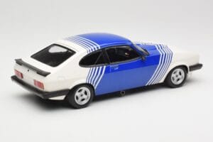 Ford Capri Mk2 3.0 Biały z Niebieskimi Paskami Minichamps 1:18 155788600 Metal — zdjęcie 2 z 6