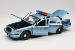 Ford Crown Victoria Police Cruiser Twilight Blue Greenlight 1:18 01643 Metal — zdjęcie 2 z 8