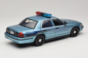 Ford Crown Victoria Police Cruiser Twilight Blue Greenlight 1:18 01643 Metal — zdjęcie 3 z 8