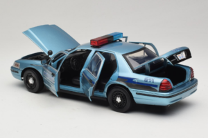 Ford Crown Victoria Police Cruiser Twilight Blue Greenlight 1:18 01643 Metal — zdjęcie 5 z 8