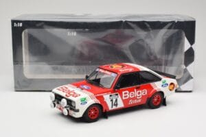 Ford Escort Mk2 RS 1800 #14 Droogmans / Joosten Belga 3rd Place Lotto Haspengouw Rally 1983 Minichamps 1:18 155838714 Metal — zdjęcie 6 z 6