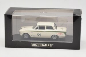 Ford Lotus Cortina Mk1 #59 J. Clark / R. Parsons Sebring 12 Hours 1964 Minichamps 1:43 400648259 Metal — zdjęcie 4 z 4