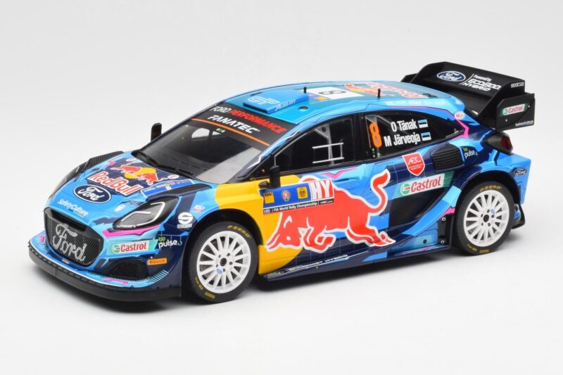 Ford Puma Rally1 #8 O. Tanak / M. Jarveoja 3rd Rally Central Europe 2023 IXO 1:18 18RMC187 Metal
