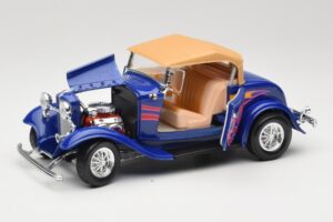 Ford Roadster Street Rod Niebieski with Fire Road Signature 1:18 92249 Metal — zdjęcie 2 z 8