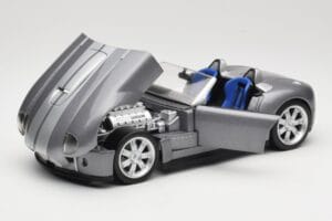 Shelby Cobra Kabriolet Grey Metallic Hot Wheels 1:18 G7220 Metal — zdjęcie 2 z 8
