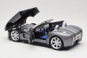 Shelby Cobra Kabriolet Grey Metallic Hot Wheels 1:18 G7220 Metal — zdjęcie 5 z 8