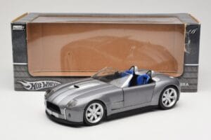 Shelby Cobra Kabriolet Grey Metallic Hot Wheels 1:18 G7220 Metal — zdjęcie 8 z 8