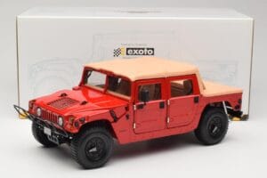 Hummer H1 Soft Top Czerwony Exoto 1:18 01805 Metal — zdjęcie 8 z 8